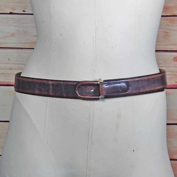 Vintage Stamped Christian Dior Aniline Leather Belt main image 5
